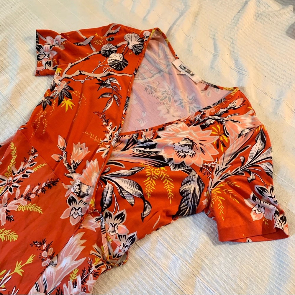 DVF floral silk wrap dress - Picture 3 of 4